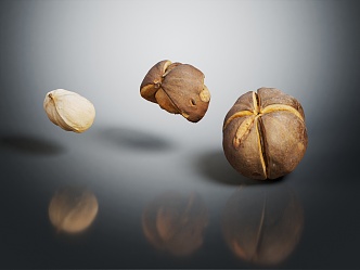 Modern nut fig fruit 3d model