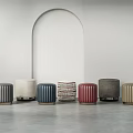 modern sofa stool round stool sofa stool 3d model