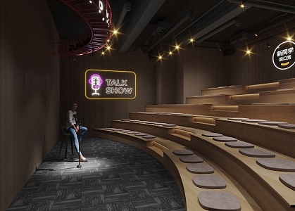 talk show ladder theater 3d model