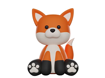 Cute Cartoon Reptile Toy With Soft Plush Body And Adorable Sitting Posture 3d model