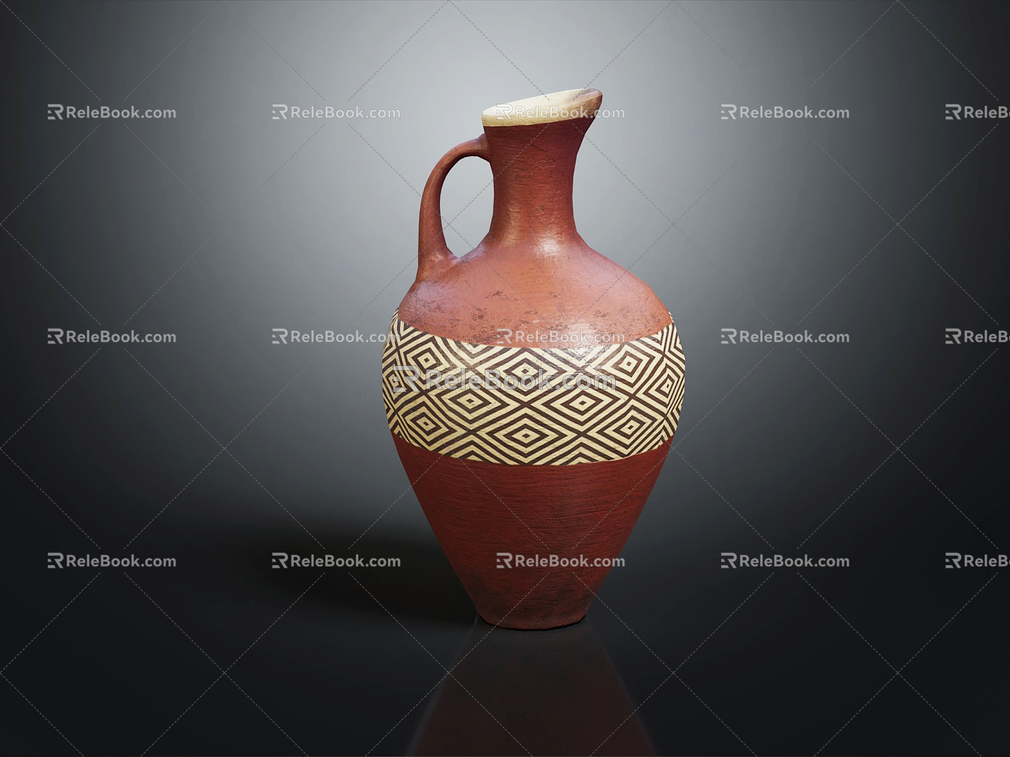 Modern Bottle African Artifacts African Jar Carved Artifacts 3d model