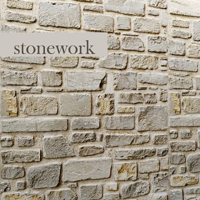 Rustic Wall With Natural Stonework Texture And Detailed Stone Surface Design 3d model