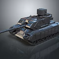 Military Tank Featuring Armored Structure Cannon Turret And Tracked Chassis For Combat Use