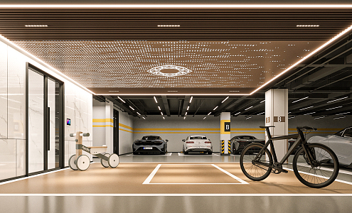 Underground Parking Modern Parking 3d model