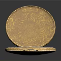 Open Golden Pocket Watch With Intricate Engravings White Dial Roman Numerals And Hands