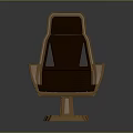 Ergonomic Equipment Seat Brown Modern Design With Armrest Control Panels And Stable Square Base