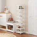 Multi-layer iron shoe rack 3d model