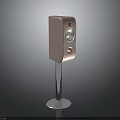 Modern Rose Gold Vertical Electronic Speaker With Metal Stand And Stable Base