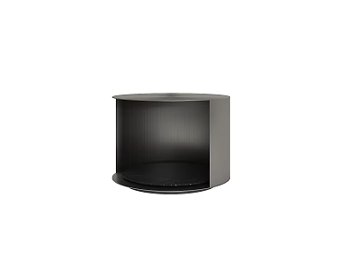 Black Semicircular Coffee Table with Wooden Finish for Modern Living Room Decor 3d model