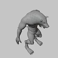 Fierce Game Movie Character With Dog Head Sharp Teeth And Muscular Build