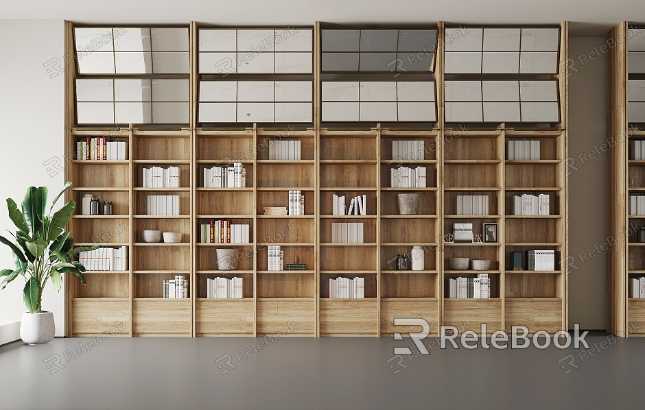 Quiet bookcase bookshelf model