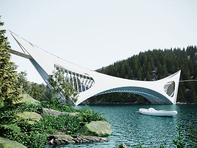 Modern Bridge Special-shaped Bridge Landscape Bridge 3d model