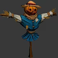 Scarecrow Cartoon Scarecrow Q version Scarecrow 3d model