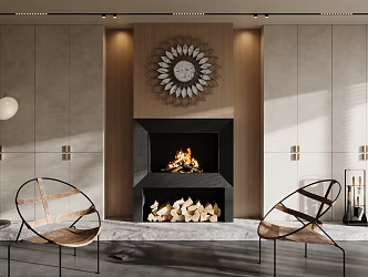 Modern Fireplace 3d model
