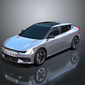 Silver Modern Sporty Car With Black Roof Sleek Lines And Stylish Wheels