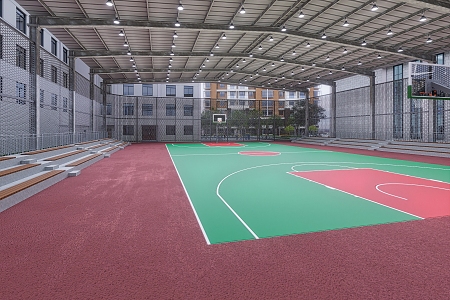 modern basketball court 3d model