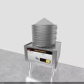 Stainless Steel Commercial Steamer With Multiple Steam Layers And Control Panel For Kitchen Use 3d model