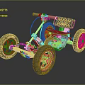 Kinder Kids Tricycle Featuring Red Wheels Red Seat and Silver Frame Design