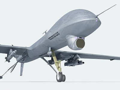 Smart Military Drone With Advanced Airframe Long Range Wings And Propulsion System 3d model