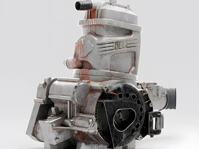 Old engine 3d model