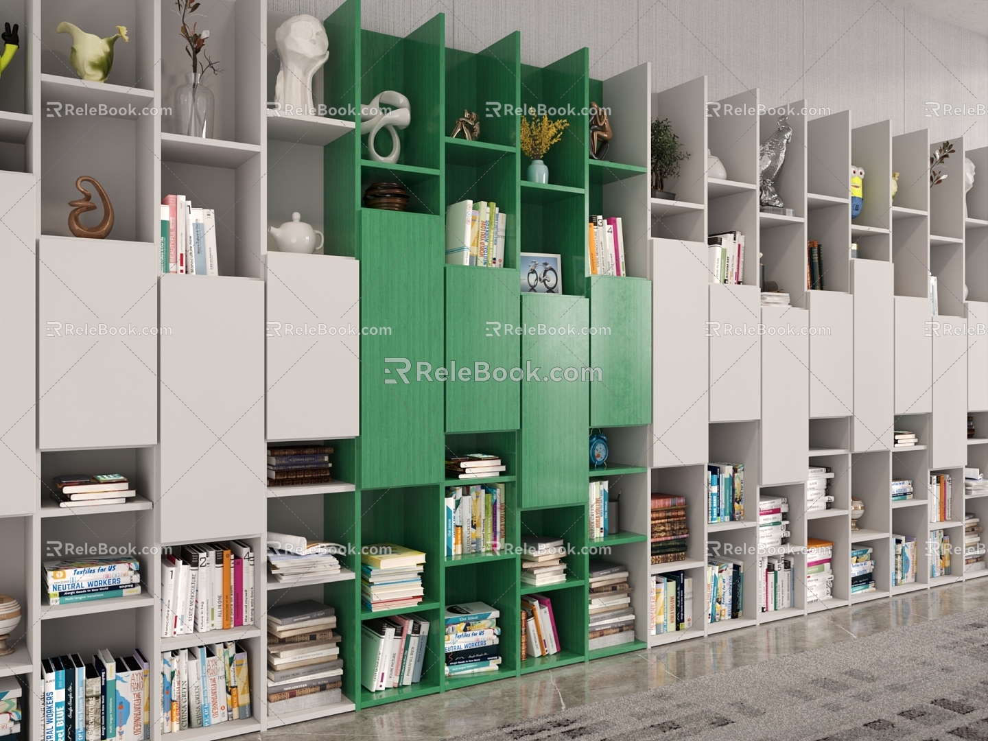 Modern Bookcase Overall Bookcase 3d model