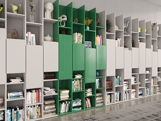 Modern Bookcase Overall Bookcase 3d model