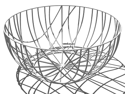 Decorative Ceramic Bowl With Intricate Woven Wire Design And Hollow Structure 3d model