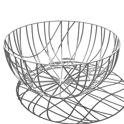Decorative Ceramic Bowl With Intricate Woven Wire Design And Hollow Structure 3d model