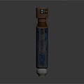 Blue And Black Cylindrical Device With Three Blue Indicators And Button On Top