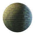 Spherical Shingle Roof Design with Different Color Shades Various Sizes in Architectural