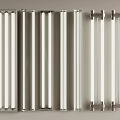 Various Styles of Modern Grille Lights with Metal Frames and White Tubes