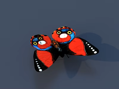 Butterfly Colored Butterfly Tabby Butterfly Leaf Butterfly Flying Animal Flying Insect Insect Animal 3D Model 3d model