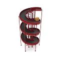 Industrial Spiral Conveyor System With Multi Layer Red Structure For Material Handling