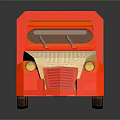 Orangina Brand Red And White Vintage Truck Model With Logo On Body