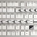Modern Switch Socket Panel 3d model
