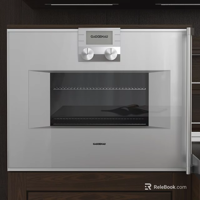 Modern Built in Siemens Oven With Digital Display And Control Knobs 3d model 