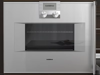 Modern Built in Siemens Oven With Digital Display And Control Knobs 3d model