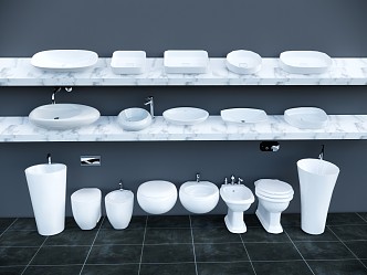 Modern wash basin toilet basin 3d model