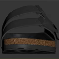 Birkenstock Gray Sandals With Double Strap Design And Textured Rubber Sole Orange Trim