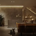 Serene Spa Treatment Room With Three Massage Beds Arched Lit Decor And Wooden Flooring