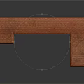 Stylish L Shaped Wooden Top Furniture With Red Base For Dining Area
