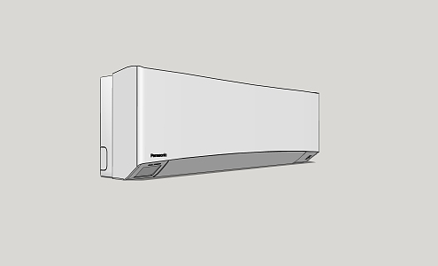 Wall-mounted air conditioner on hook 3d model