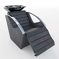 Commercial Salon Equipment Gray Upholstered Seat With Metal Armrests And Functional Steps