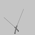 Crossed Lightsaber Weapon With Silver Hilt And Glowing Blades Modern Design