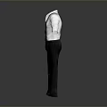 Stylish White Shirt With Brown Suspenders And Striped Trousers Fashion Outfit