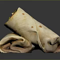 Loaded Flour Tortilla Burritos With Fresh Vegetables And Grilled Chicken