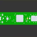 Green Computer Circuit Board With Electronic Components Chip Connectors And Circuitry 3d model