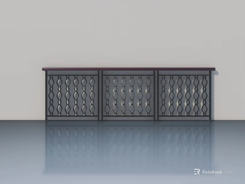 Hinged Door Design with Dark Brown Wooden Panels and Lattice Pattern for Home Interior 3d model 