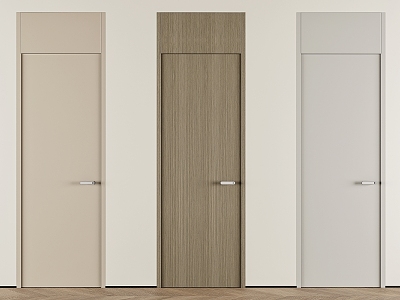 Modern swing door single door 3d model