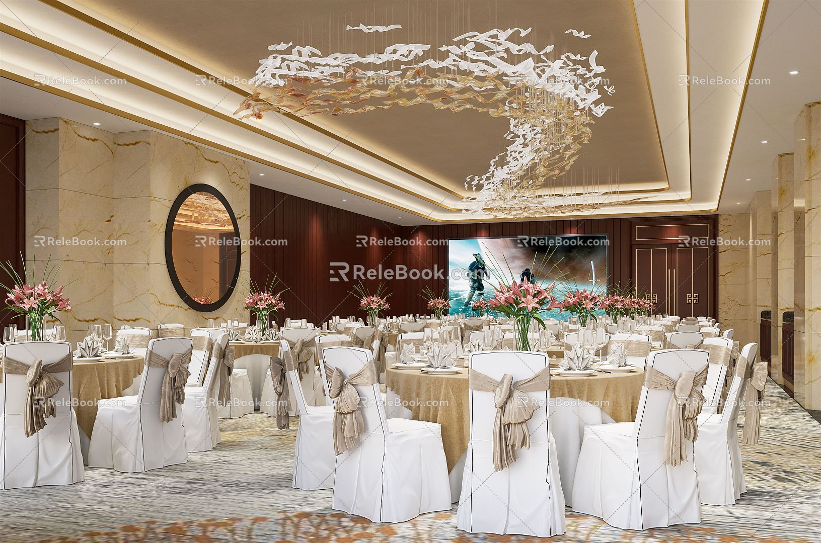 Modern Ballroom Small Ballroom 3d model